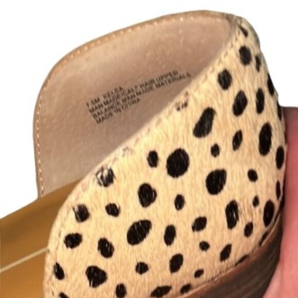 Dolce Vita Beige Cheetah Print Leather Kelsa D'Orsay Loafer Flats 7.5  - EUC - Picture 8 of 8